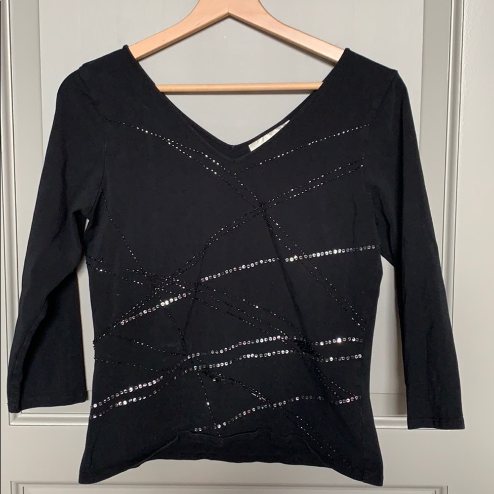😃 Black sequin top